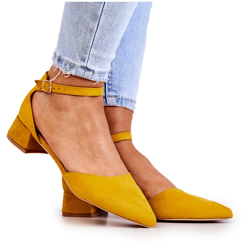WS1 Mocka Pumps I Spitz Yellow Calliope gul