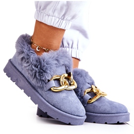 PS1 Damtofflor med guldkedja Blå Ardrums