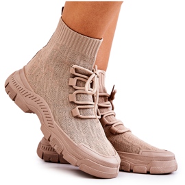 FM1 Beige Kimberly Sportsockor Skor