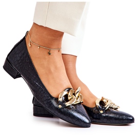 PA2 Läder Snake Pumps Svart Elissabeth