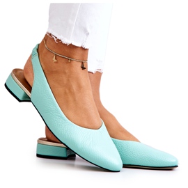 PA2 Läder Outdoor Grön Noreen Ballerina Högklackat