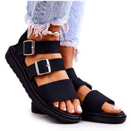 FM1 Svarta Reese Buckle Sandaler