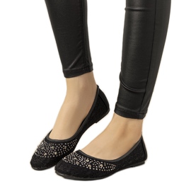 Rosa spetsballerinor med kubisk zirkoniumoxid från East Side svart