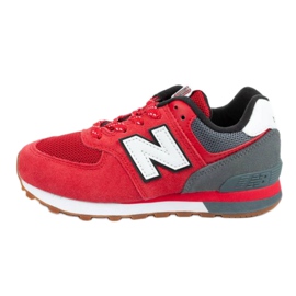 New Balance Jr PC574ATG skor svart röd grå