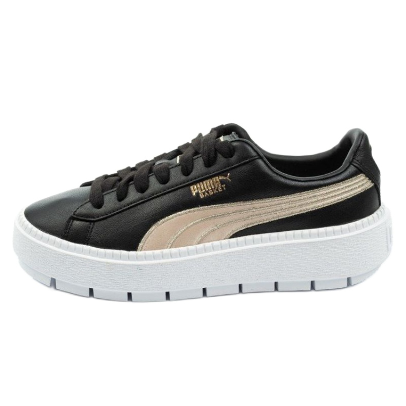 Puma Mocka Platform Trace W 367728 01 svart gyllene