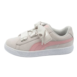 Puma Suede Heart Circles Jr 370569 01 skor rosa grå