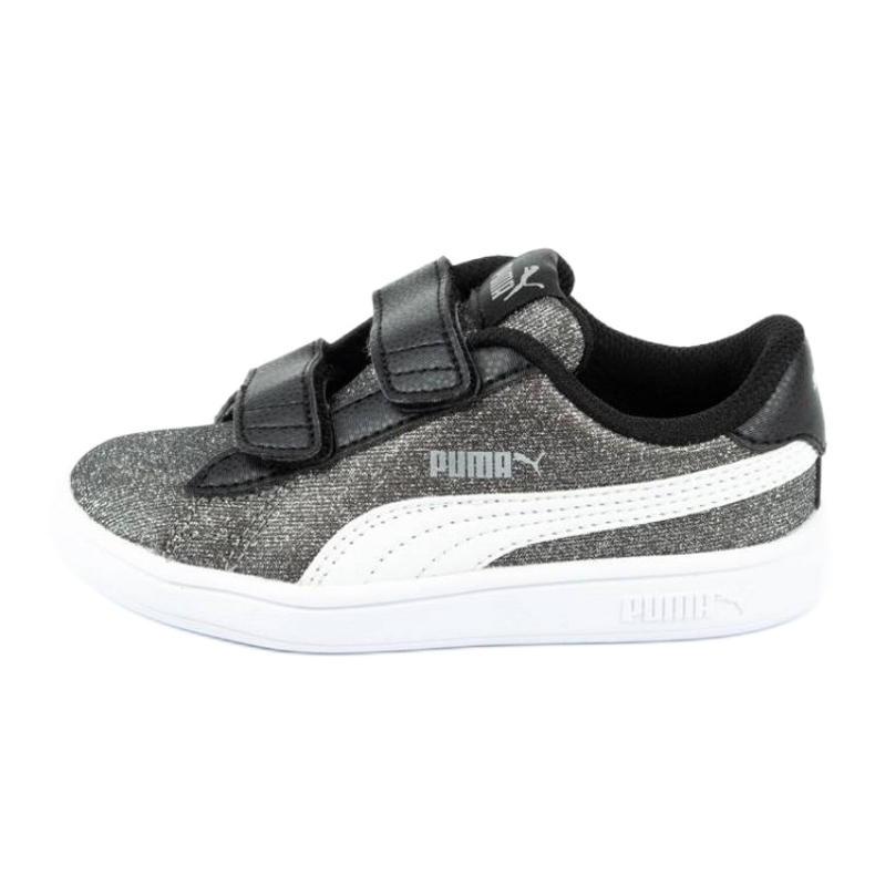 Puma Smash V2 Glitz Glam Jr 367380 04 svart silver-