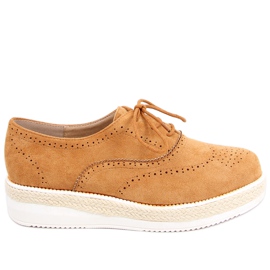 Damskor espadriller Apia Camel brun