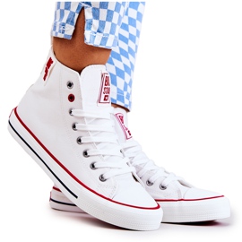 High Leather Sneakers Big Star JJ274132 Vit