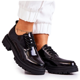 PL5 Lackade Snörskor La.Fi Svart Joselin