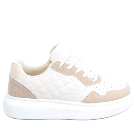 Quiltade sneakers för dam Disa Beige