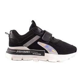 TRENDI Sportssneakers med kardborreband svart