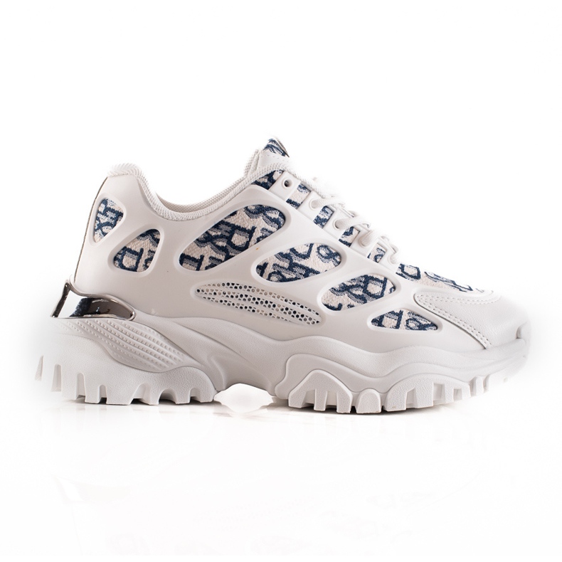 TRENDI Vita sneakers på plattformen