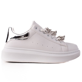 TRENDI Fashionabla Sneaks Med En Kedja vit