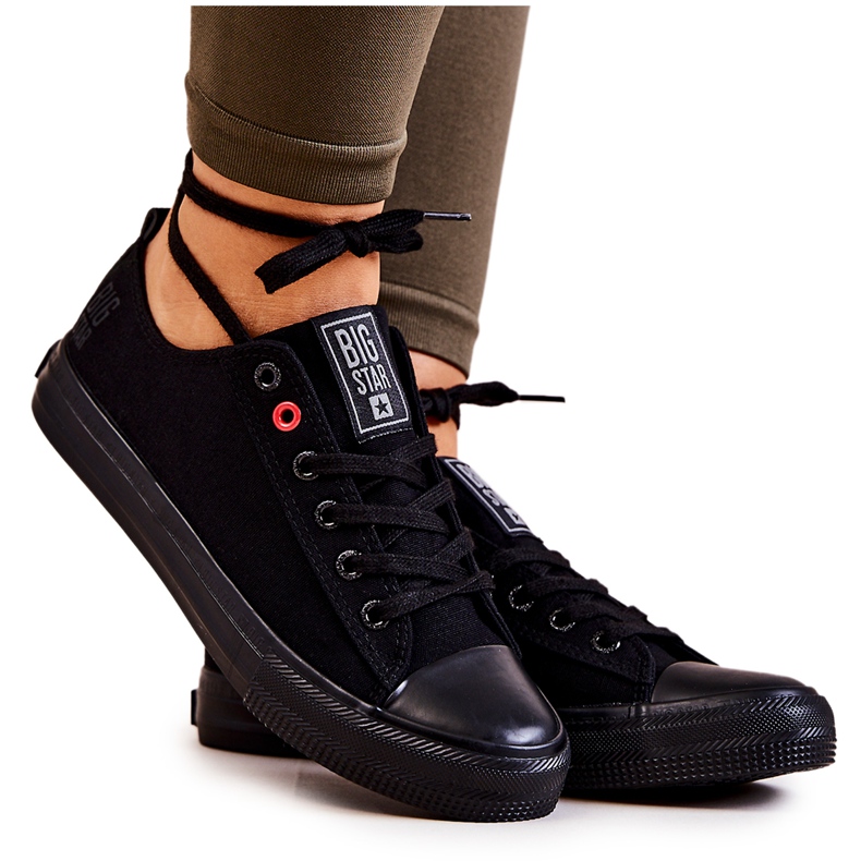 Svarta låga sneakers Big Star JJ274003