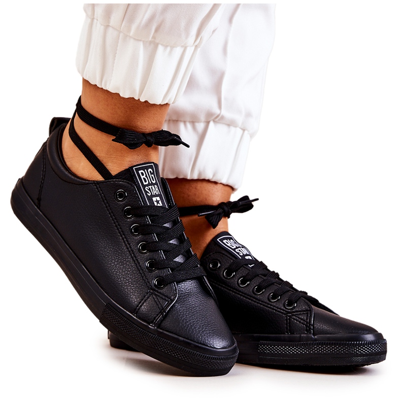 Läder Sneakers Big Star JJ274312 Svart