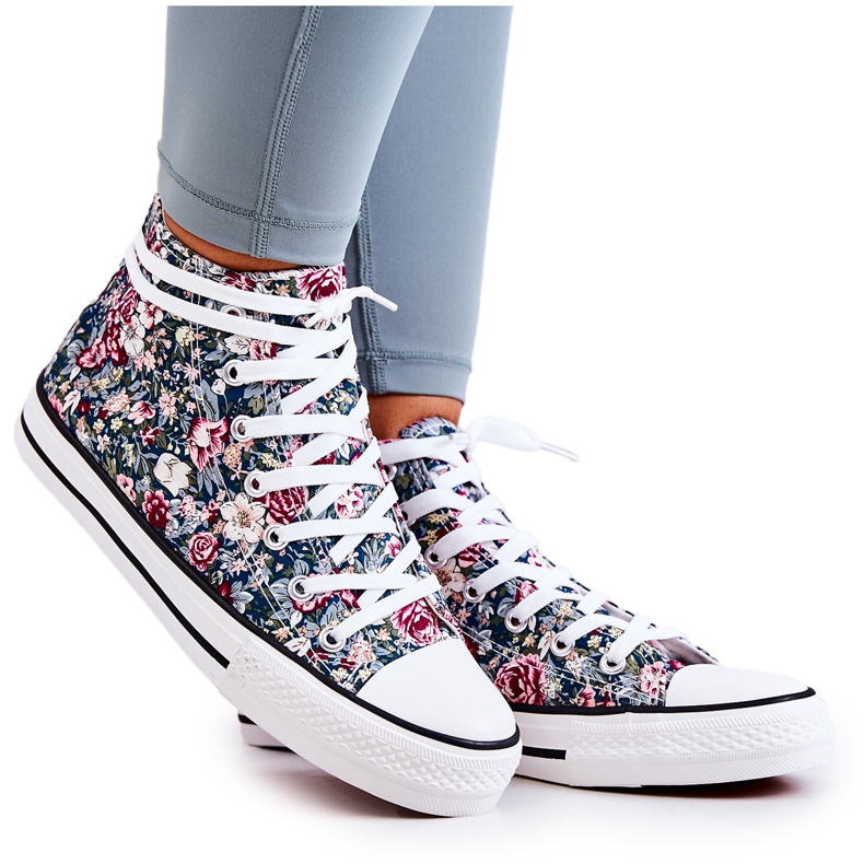 FS2 High-top Sneakers Med Gröna Nollie Blommor mångfärgad