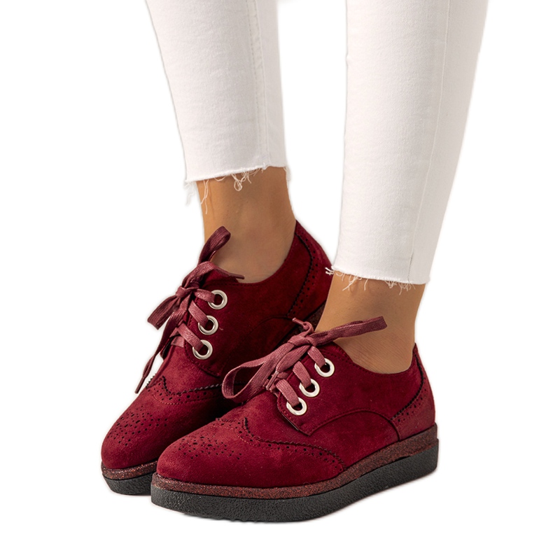 Rödbruna Velay-skor för kvinnor