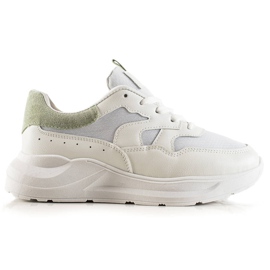 TRENDI Snygga sneakers med glitter vit