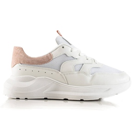 TRENDI Snygga sneakers med glitter vit