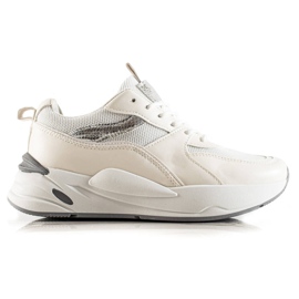 Ideal Shoes Sneakers på plattformen vit