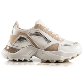 TRENDI Snygga sneakers vit mångfärgad