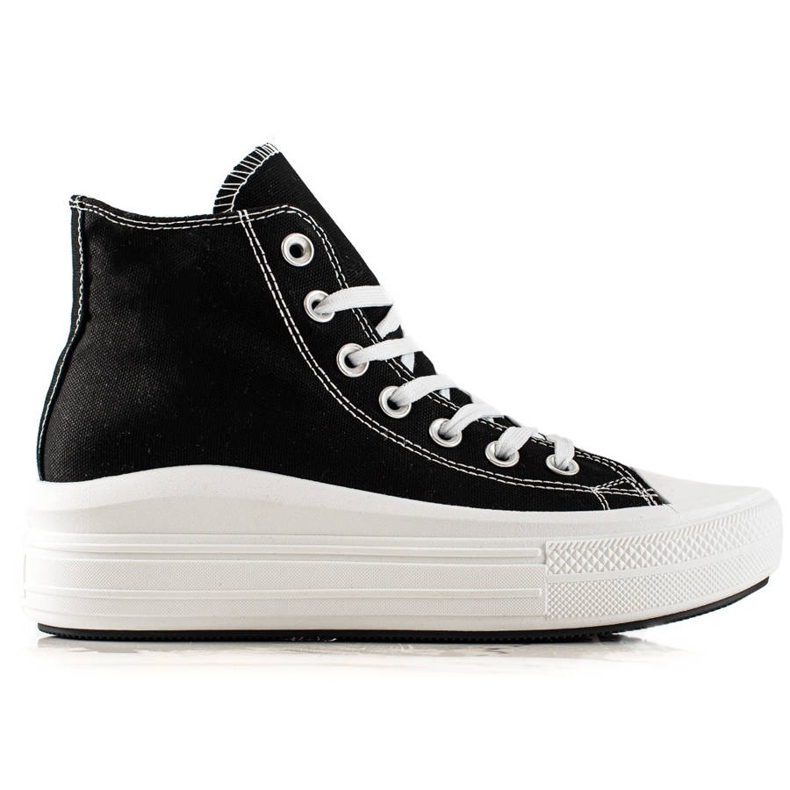 Trendiga sneakers på plattformen svart