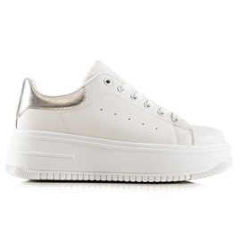 Fashion Trendiga sneakers på plattformen vit