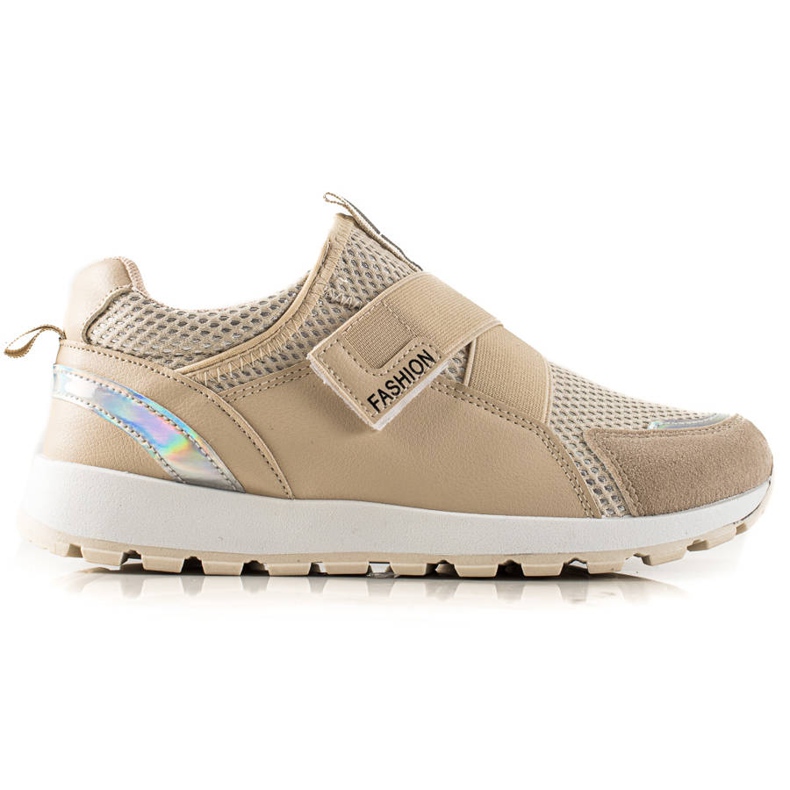 TRENDI Snygga kardborresneakers beige brun