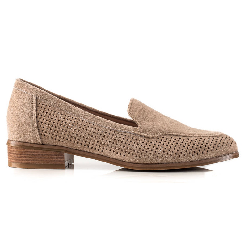 Vinceza Genombrutna skor i mocka beige