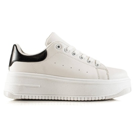 Fashion Trendiga sneakers på plattformen vit svart