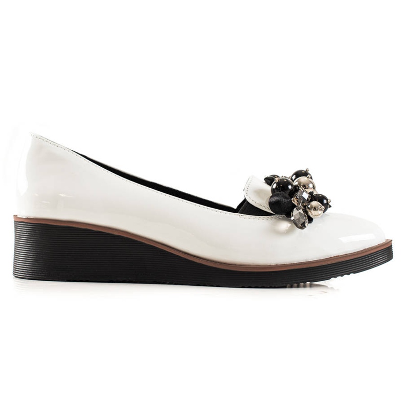 W. Potocki Eleganta wedge skor vit