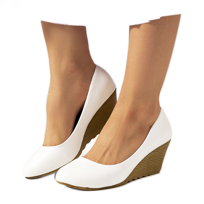 Vita pumps på kilen Unies ecru