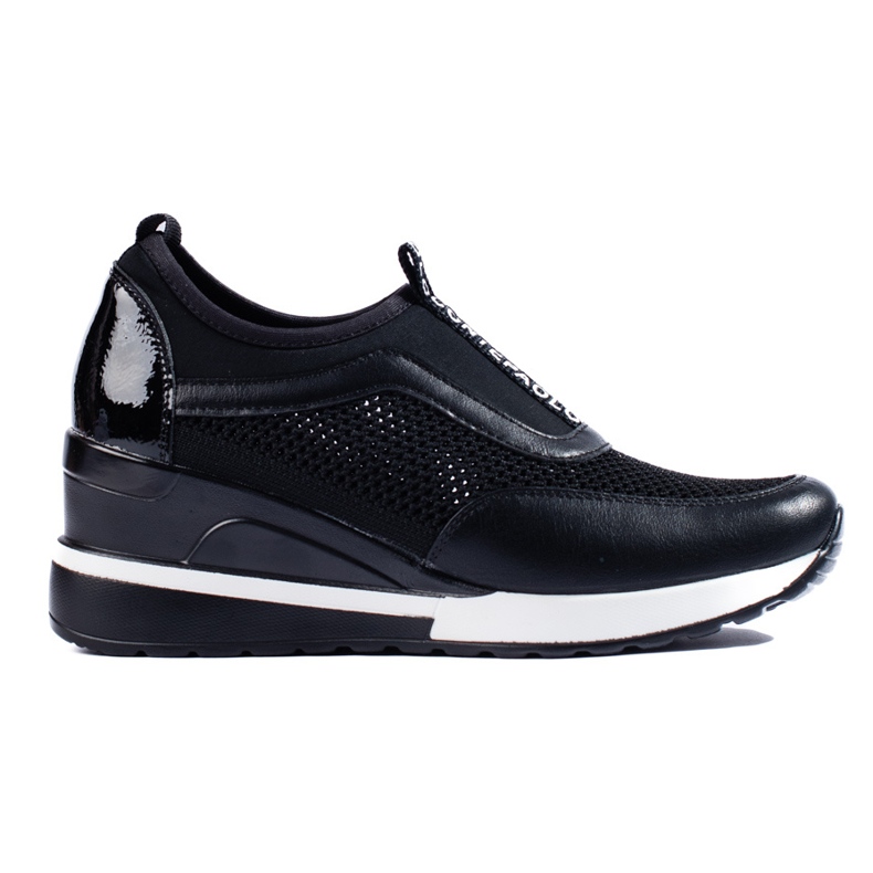 VINCEZA openwork sneakers svart