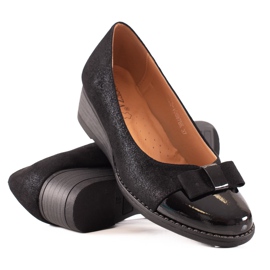 Pumpar med Vinceza brokad svart