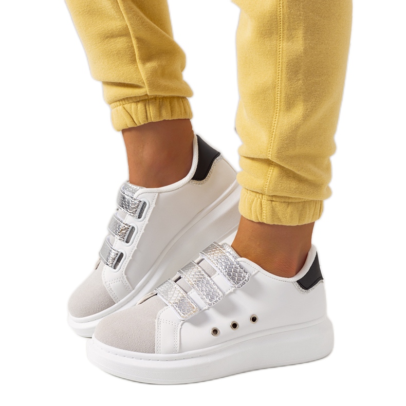 Herrick vita och silversneakers för kvinnor