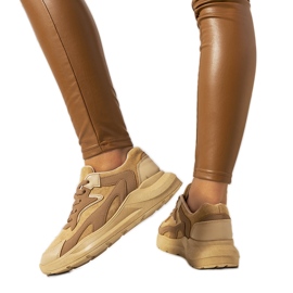 Bruna toffee-sneakers för kvinnor beige