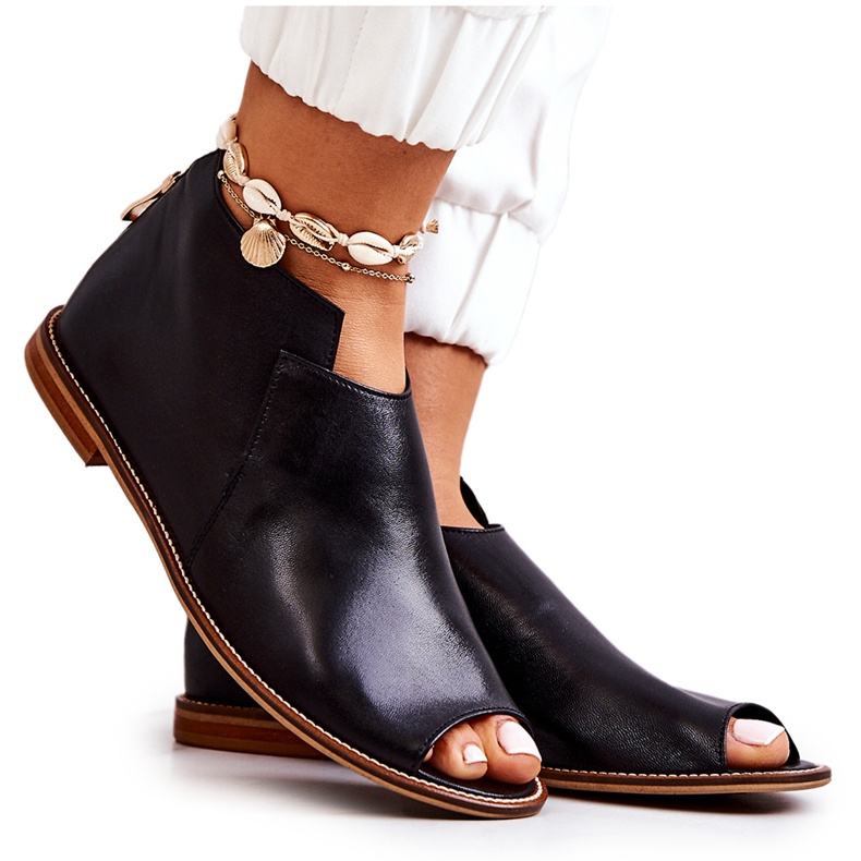 Läderstövlar på hög klack Laura Messi Black 2324 svart