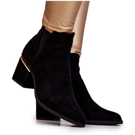 PS1 Svarta Helloni Mocka Openwork Cowboystövlar