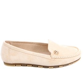Sekue Beige loafers för damer