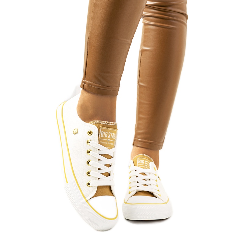 White Big Star damsneakers HH274458 beige vit