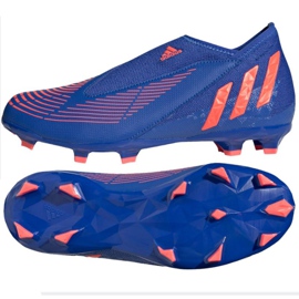Adidas Predator Edge.3 Ll Fg Jr GW2359 fotbollsskor blå blått och marinblått