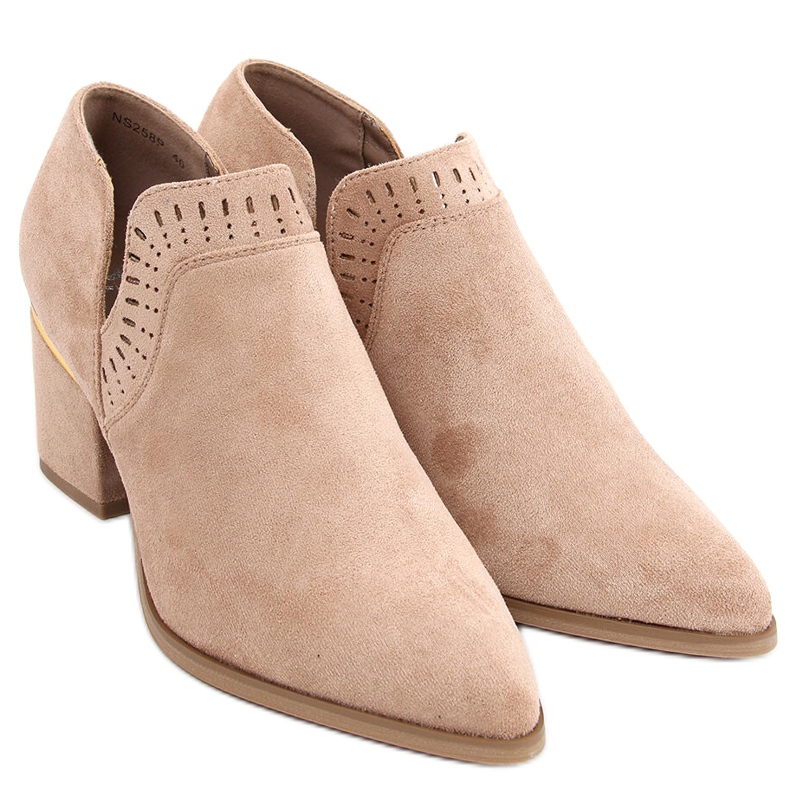 Högklackade skor från Aila Khaki beige