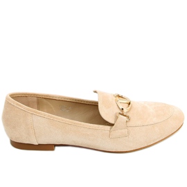 Freda Beige loafers för dam