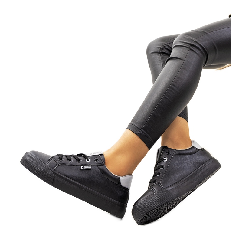 Svarta sneakers för kvinnor Big Star EE274314