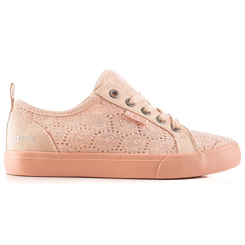 Genombrutna Big Star Sneakers dam JJ274059 rosa