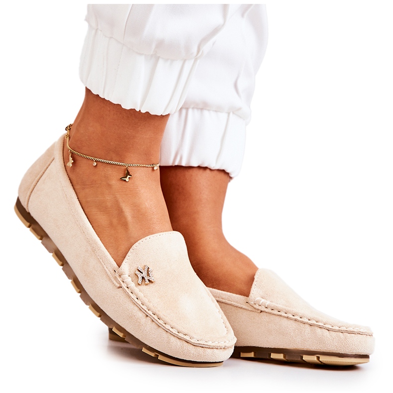 PS1 Loafers i mocka för kvinnor Beige Madelyn