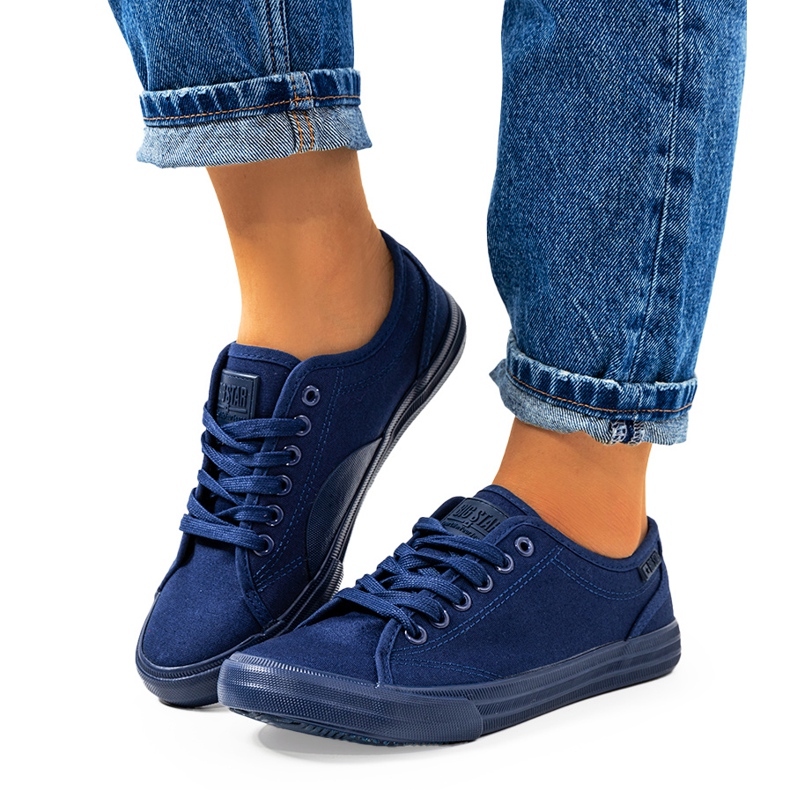 Big Star Marinblå damsneakers JJ274067