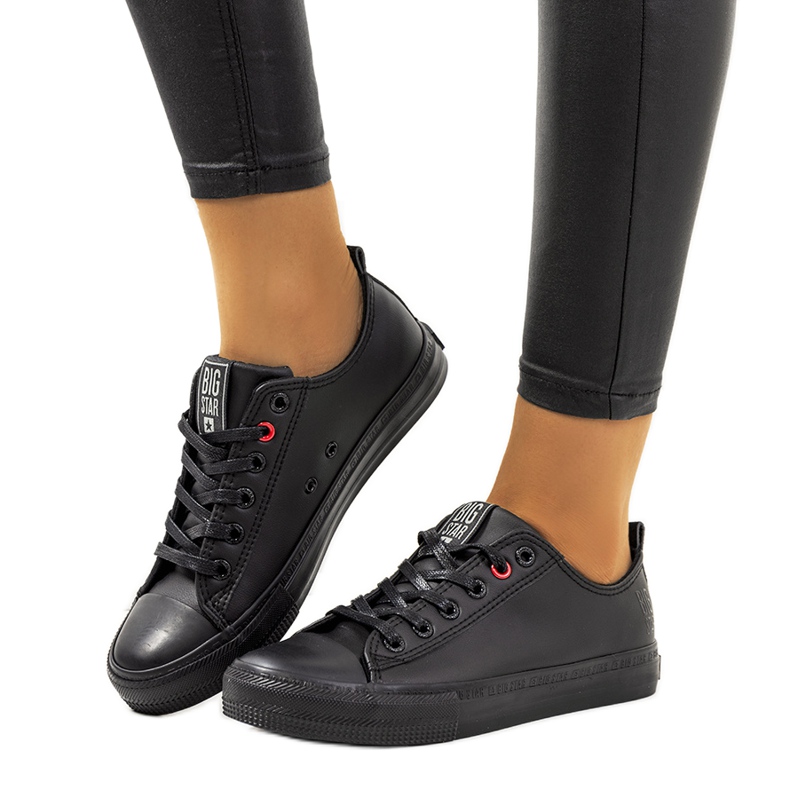 Svarta sneakers för kvinnor Big Star JJ274006