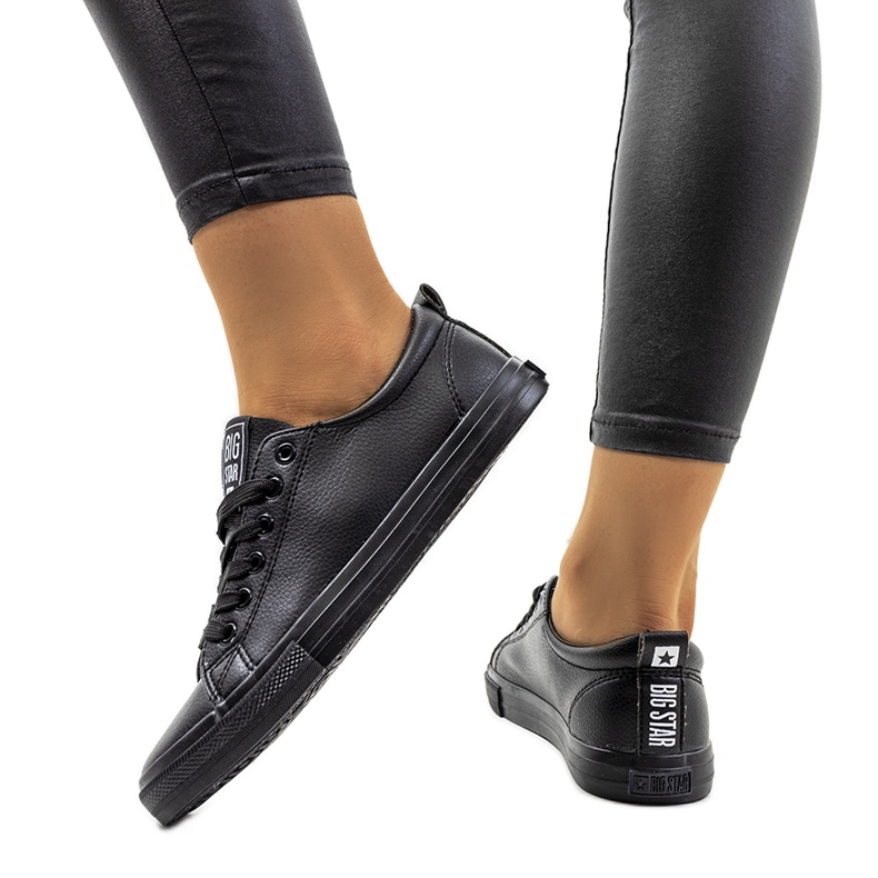 Svarta sneakers för kvinnor Big Star JJ274312